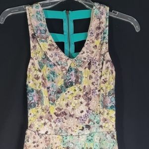 Love Fire Lace Floral mini dress